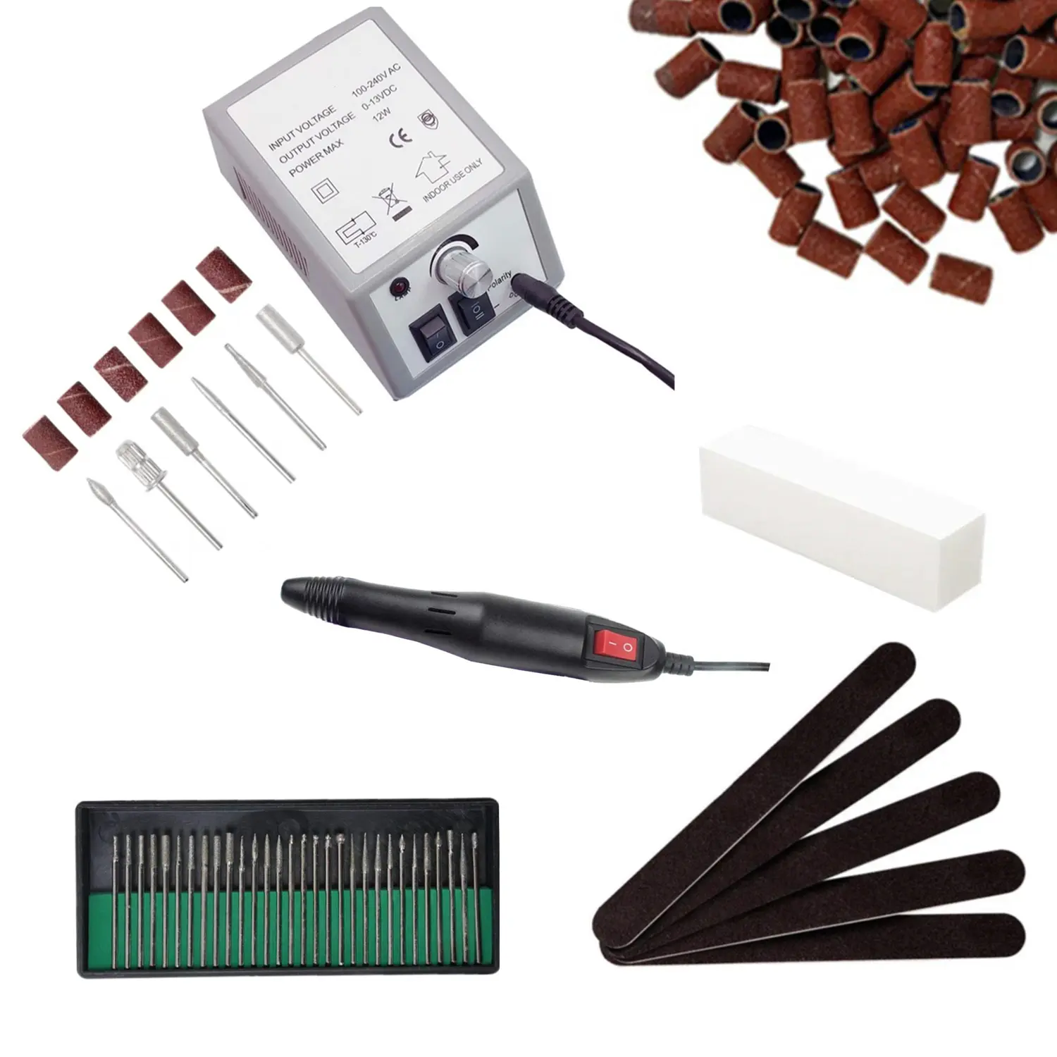 Electric Nail Drill e-File Nails Machine for Acrylic Nails Glazing Grinder Professional Manicure Pedicure Cuticle Remover Gel Polish Gift Women Home Salon