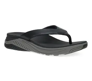 Dansko Rosemary Black Calf Leather Thong Sandal