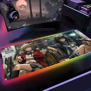 Kawaii Anime Lycoris Recoil Mouse Pad Gamer Rgb 1000×500mm 900×400mm 800×400mm 600x300mm Desk Mat Back Light Led Mousepad Setup Gaming Accessories Deskmat Big Mousepad Backlight