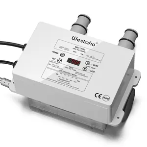 Salt Chlorine Generator, Westaho Salt Water Pool Chlorinator System with USA-Made Titanium Cells, for Above Ground Pools Up to 15,000 Gallons, Compatible with Intex Pools, IP66 Waterproof