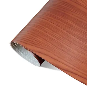 Waterproof Scratch Resistant Vinyl Sheet Flooring 1.6mm Thickness 0.15mm Wear Layer 1x5m Rich Cherry Wood Color for Kitchen Bathroom