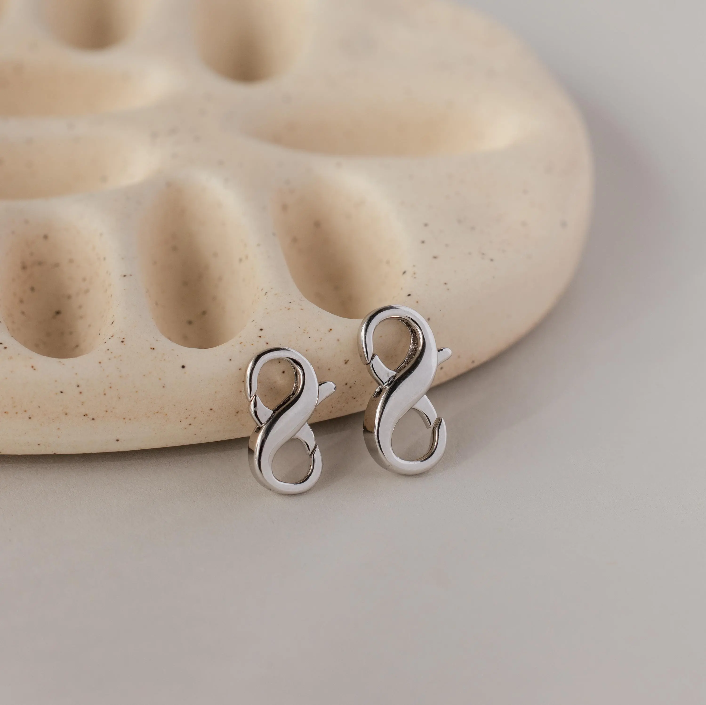 Multipurpose Lobster Clasp Extender Set in Silver by Caitlyn Minimalist - Set of 2 Bracelet & Necklace Extenders - Minimalist Jewelry - Gift for Her