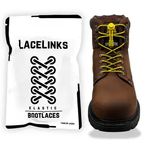 Lacelinks Elastic Bootlaces - High Strength Polyester - Cut to Length 98in