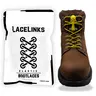 Lacelinks Elastic Bootlaces - High Strength Polyester - Cut to Length 98in Shoelaces Boot Straps