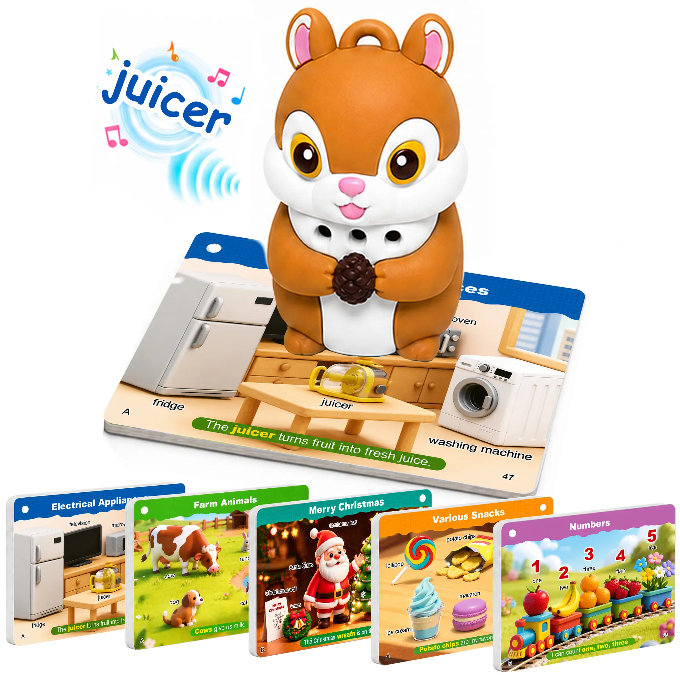 #backtoschool FHXIUA Talking Flash Cards with Interactive Learning Montessori Phonics & Sight Words Set 112 Pages 629 Words 62 Themes Educational Toy for Kids - Flashcards,back to school