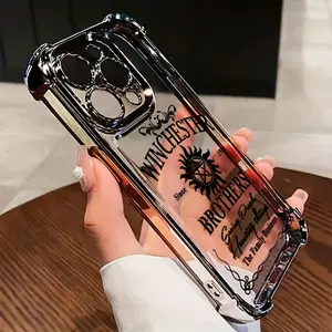 The TV Series S-Supernatural Compatible with for iphone Models 17, 16E, 16, 15, 14, 13, 12, 11 , Pro, Max, Air, X, XR, XSMAX, 8, And 7 Plus & Samsung Galaxy S25 Ultra S24 S23 S22 S21 Plus It Features a Transparent, Soft Back Cover