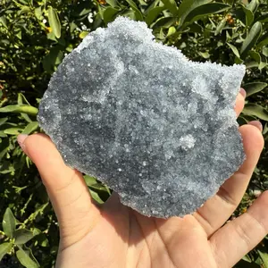 Double Sided Sparkling Quartz Crystal Specimen,Clear Quartz Cluster