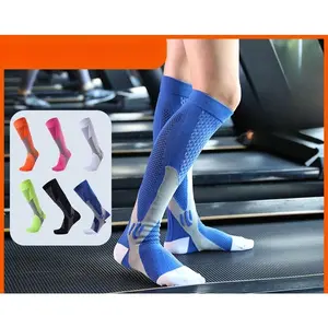 Professional stockings over knee socks thermal pressure socks non-slip football socks men's marathon pressure compression calf socks grip soccer