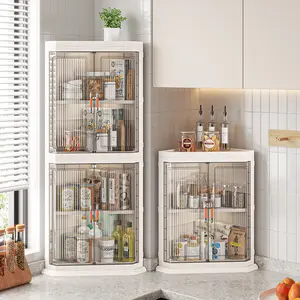 UFORU 3-Tier Corner Storage Unit — Foldable, Stackable, and Expandable; A Dust-Free Organizer Great for Closets, Storage Rooms, Bedrooms, Living Rooms, Apartments, and Dorms; A Space-Saving Storage Solution Made for Home Spaces.