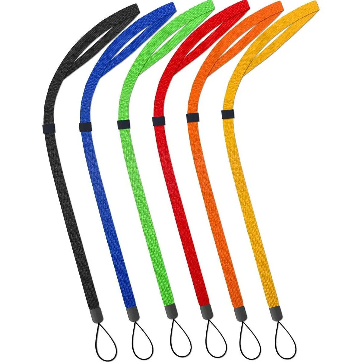 Lanyard Flat Adjustable 6 Pack 6 Colours,for Walkie-talkie,Cruise,,Pen,Phone,id Badges Holder,Office,Cell Phones,USB,Whistles,iPod,Blue,Black,Green,Red,Orange,Yellow