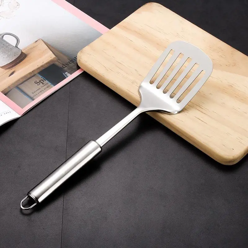 Stainless Steel Kitchen Spatula, Slotted Turner, Kitchen Cooking Spatula, Saute Steak Burger Butter Tool, Household Cooking Utensils, Kitchenware