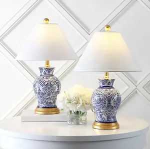 JONATHAN Y Xia Ceramic/Iron Classic Modern LED Table Lamp , for bedroom, living room, foyer, hallways, dining room, dorms