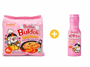 Viral Spicy Buldak Ramen Chicken-5 Pack + 1 Buldak Sauce Combo