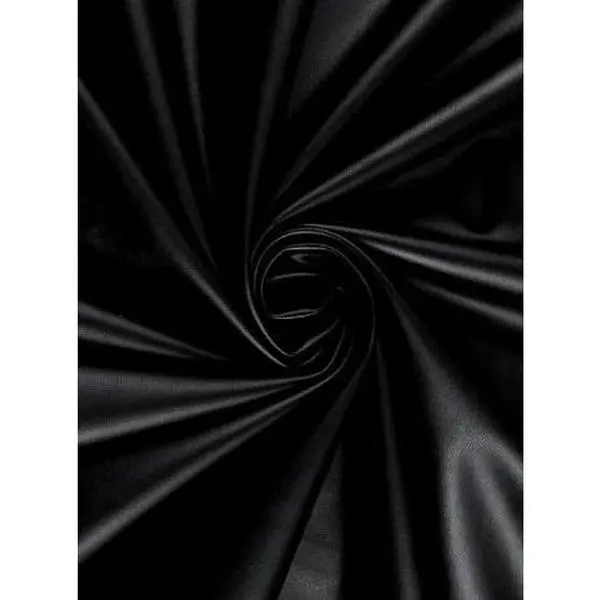Black 2 Way Stretch Faux Leather