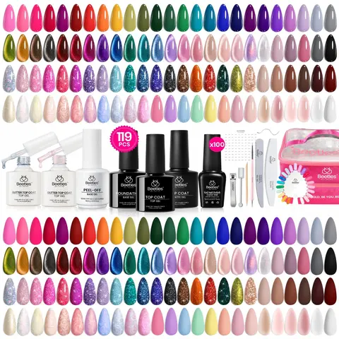 Beetles 100Colors Gel Nail Polish Set, DIY Nails at home Gift for girl Gift for woman gel x nails Nailcare Glitter Glue Cosmetic Cutics  mothersdaygift Spring Nail Summer Nail Vacation Nail #backtoschool