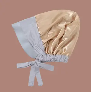 The Satin Grip Cap – Grey | Non-Slip Hijab Undercap with Silicone Grip & Tie-Back by Get A Grip