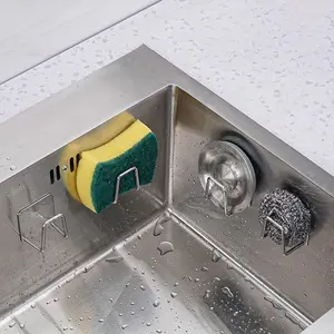 PLL Stainless Steel Kitchen Sink Shelves, Accessories, Storage Organizers,Sponge Stands, Sticky Drain Dry Racks, Kitchen Wall Hooks