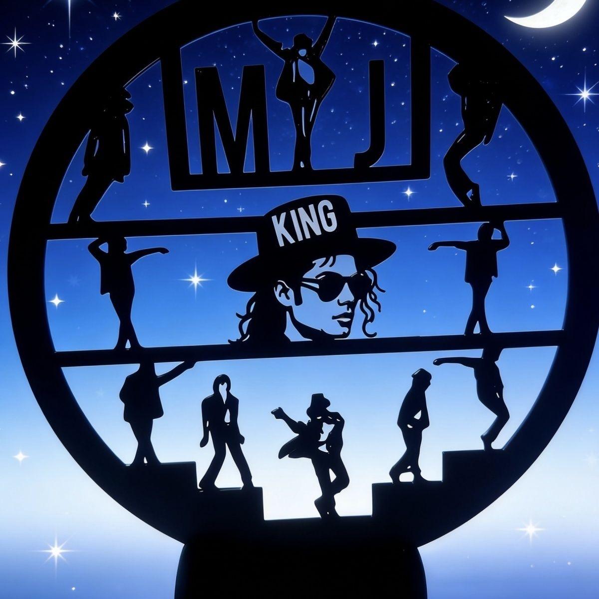 3D Printed MJ Classic Dance Move Silhouette Ornament Collectible for Study Desk Decoration Unique Gift for Fans and Collectors