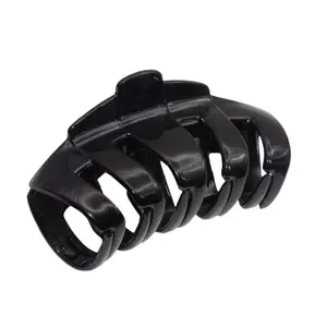 Parcelona French Tubular Large Cellulose Covered Spring Jaw Hair Claw for Women