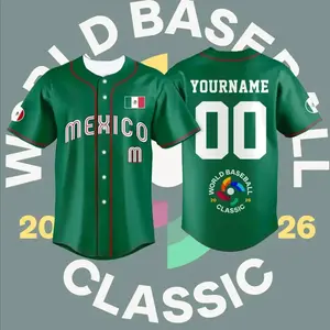 Custom Mexico Team Baseball Jersey Champs 2026