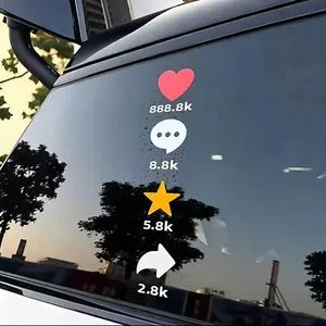 Popular Heart-Themed Stickers for Trending Topics,Fun Little Red Heart Car Window Stickers