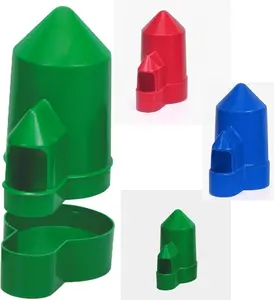 Generic 2L Disassemblable Poultry Feeder & Drinker - Automatic Feeding Tool with Red, Green, Blue Color Options (Blue)