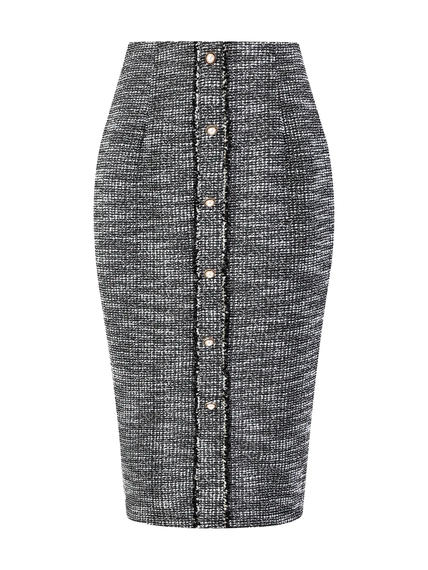 INSPIRE CHIC Women's Elegant Skirt Knee Length Office Tweed Pencil Skirts