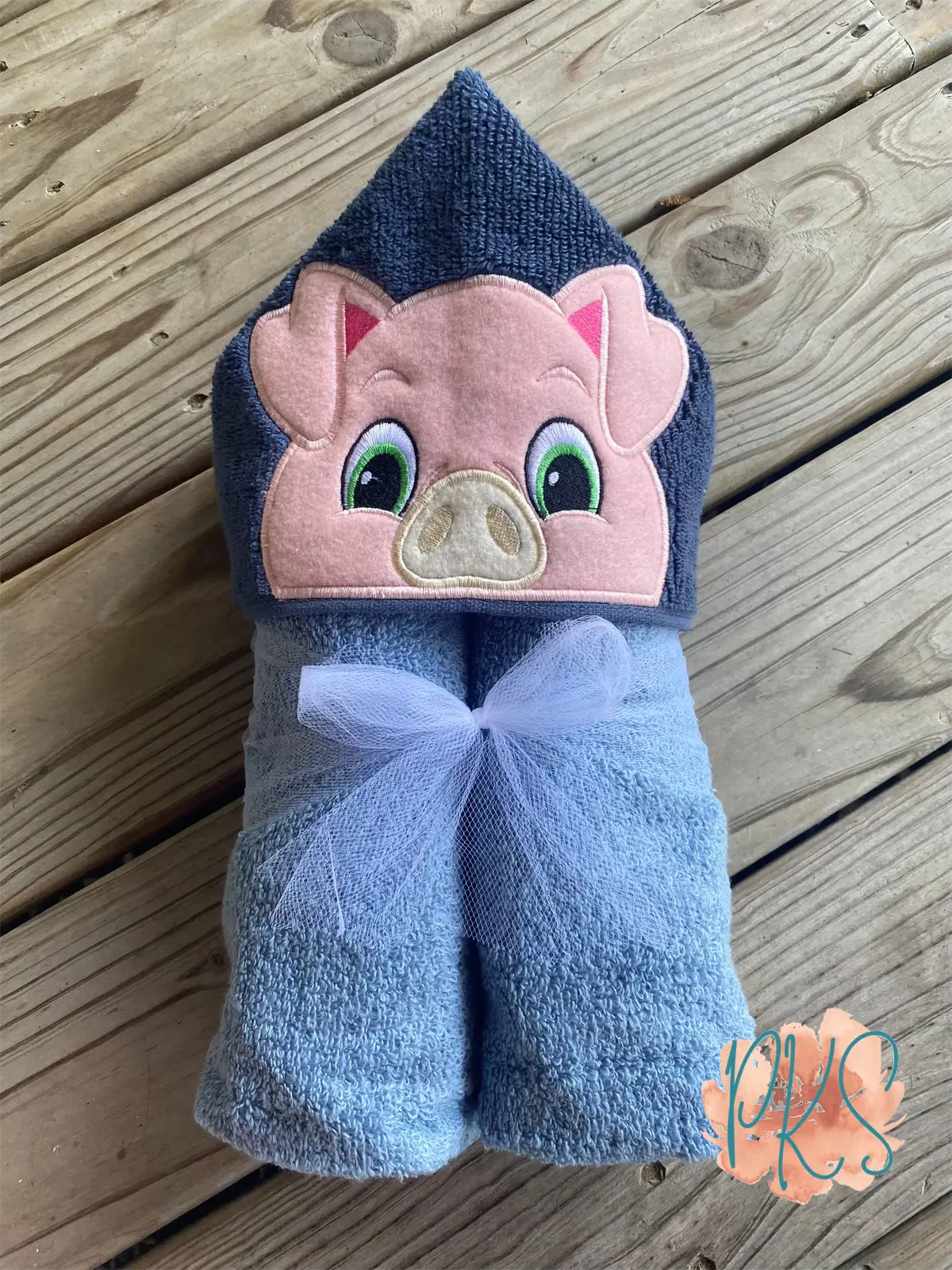 Boy Pig Hooded Towel