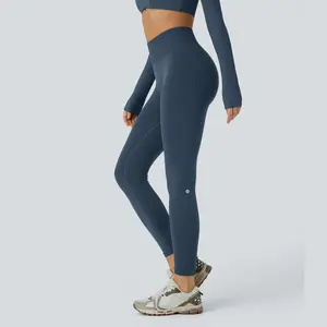 Halara Seamless Flow Mid Rise Tummy Control Butt Lifting Yoga Leggings