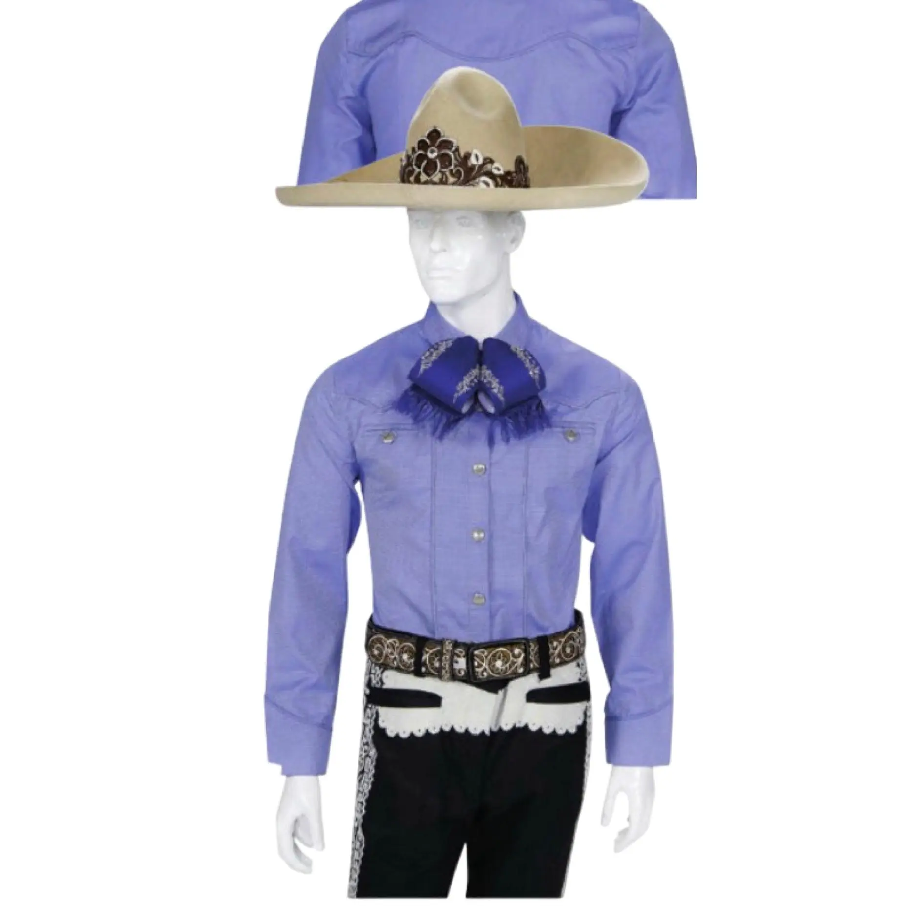 Camisa Charra Azul Cielo para Hombre | Importada de México