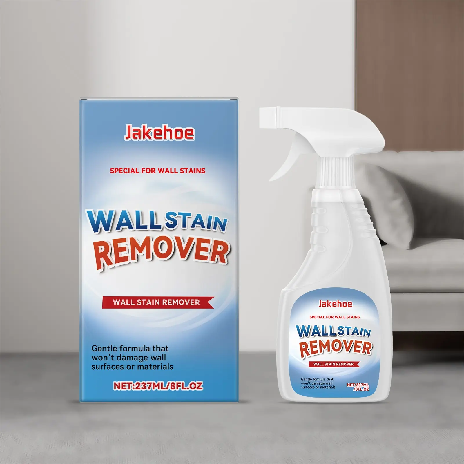 Jakehoe Wall Stain Remover, Safe Non-Toxic Bathroom Cleaner, Daily Use Household Cleaning Agent, Protects Walls, Effective Mold Removal