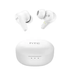 HTC True Wireless Earbuds Plus Active Noise Cancellation, in Ear Headphone Bluetooth 5.3 with USB C Charging Case, 4 Mics ENC Clear Calls, Deep Bass Stereo Sound, IPX5 Waterproof for iOS and Android
