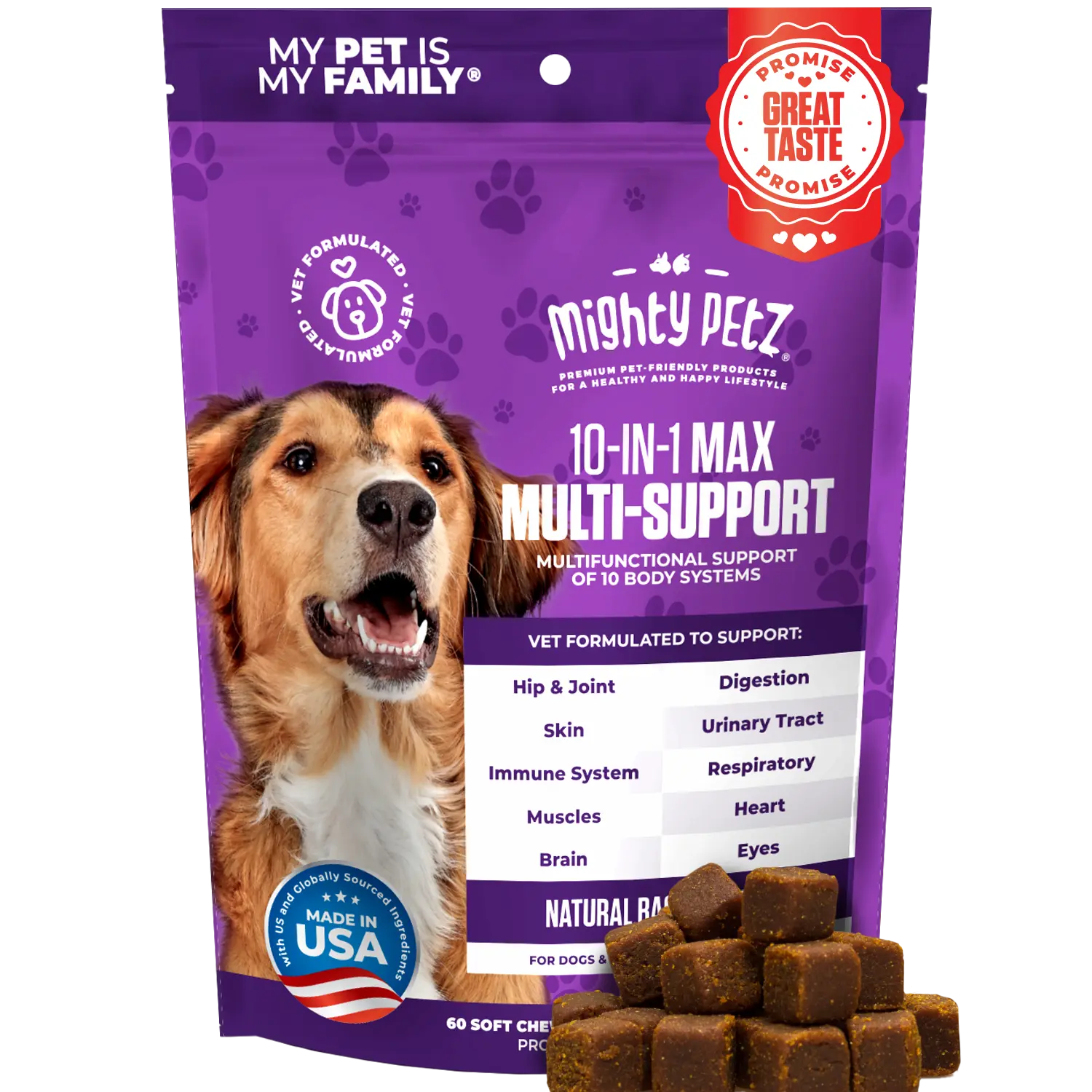 10-in-1 MAX Multivitamin for Dogs - Supports Overall Health