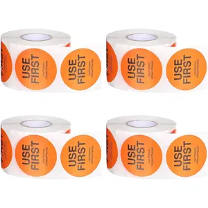 2000PCS 1.5 Inch Circle Dot Adhesive Food Labels Stickers for Restaurant Inventory Control Management (Orange)