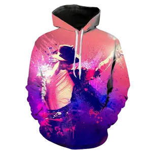 Unisex 3D Michael Jackson Hoodie, King of Pop 3D Hoodie, Unisex Streetwear Tee AOP All Over Print 3D Hoodies for Men for Women