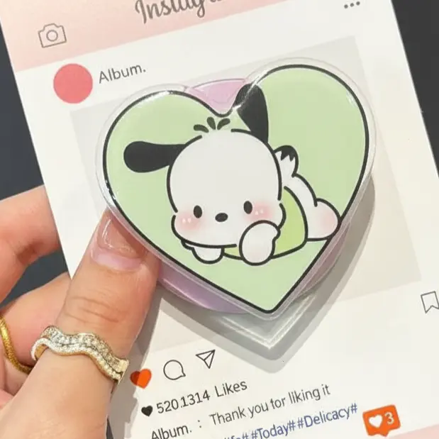 Cute Pochaco Heart MagSafe Phone Grip – Pastel Accessory for Pet Lovers Cute Pochaco Heart MagSafe Phone Grip – Pastel Accessory for Pet Lovers
