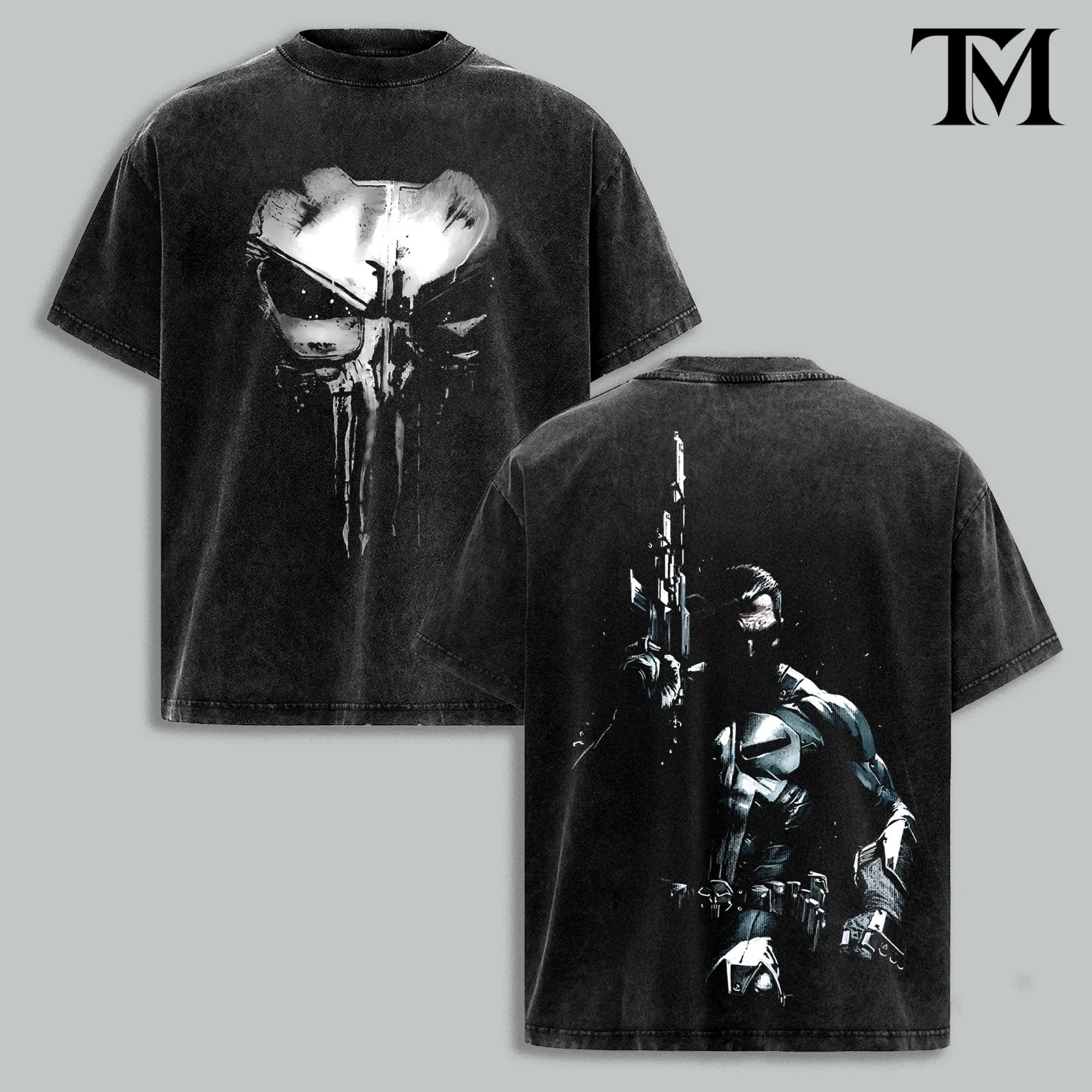 Vintage The Punisher Skull Soldier Graphic Cotton Shirt, Dark Tactical Comic Anti Hero Style Streetwear Washed T-Shirt Hoodie, Retro Skull Superhero Oversized Unisex Graphic Apparel, Gift for Him, Gift for Fan, Comic Lover Shirt