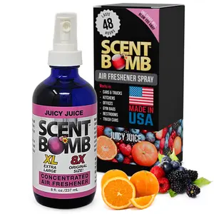 Scent Bomb Juicy Juice Air Freshener Spray, Long-Lasting Odor Eliminator for Home & Car, Effective Deodorizer Spray for Kitchen, Bathroom, Fresh Room Spray & Smell Neutralizer