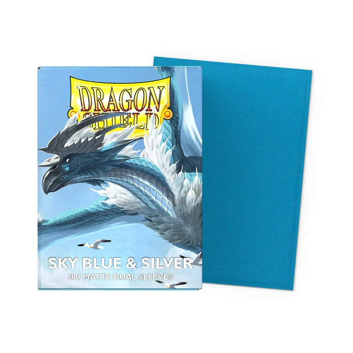 Dragon Shield: Sky Blue & Silver Dual Matte Standard Sleeves 100ct