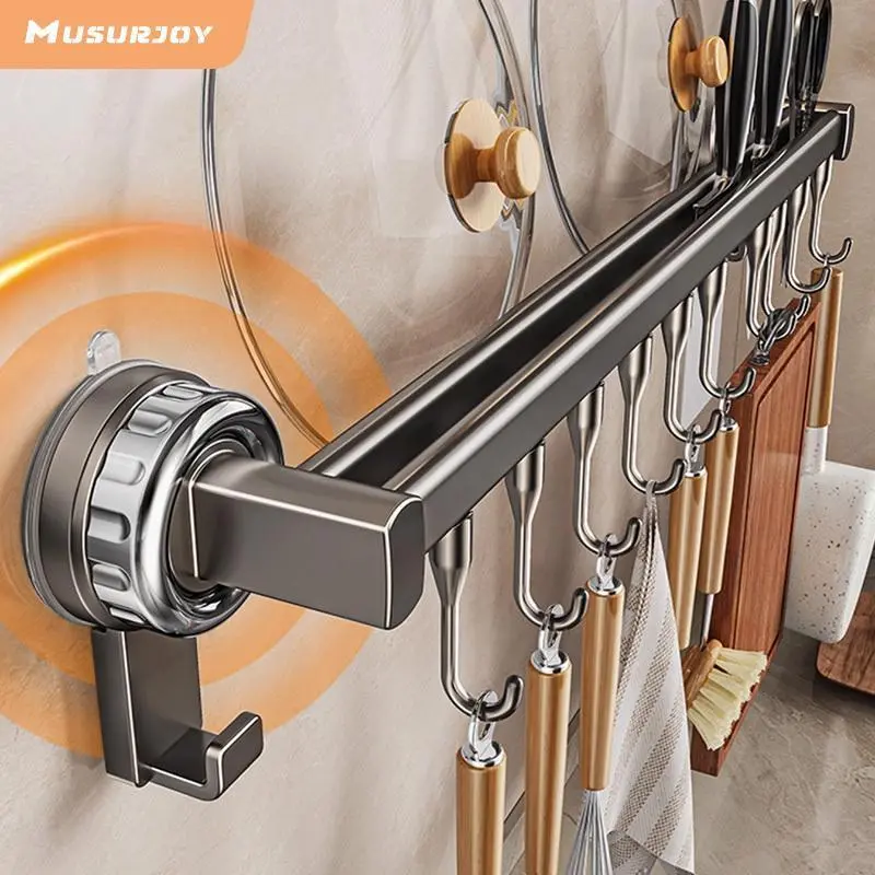 1pc Heavy-Duty Wall-Mounted Suction Cup Towel Rack - No Drill Installation, Double Bars Hotel Style, Space-Saving Bathroom Shelf for Bath Towels, Scarves, Slippers Storage, Modern Decor Gift, Bars Hotel Style Towel