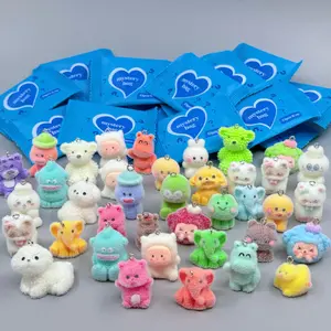 Cute Cartoon Plush Animal Models, 10/30/50 Pieces, 3D Dolls, Desktop Decorations, Kids' Gifts, School Rewards, Keychains, Toys, Keychain Surprise Collectibles