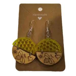 100) Bee & Honeycomb Earrings