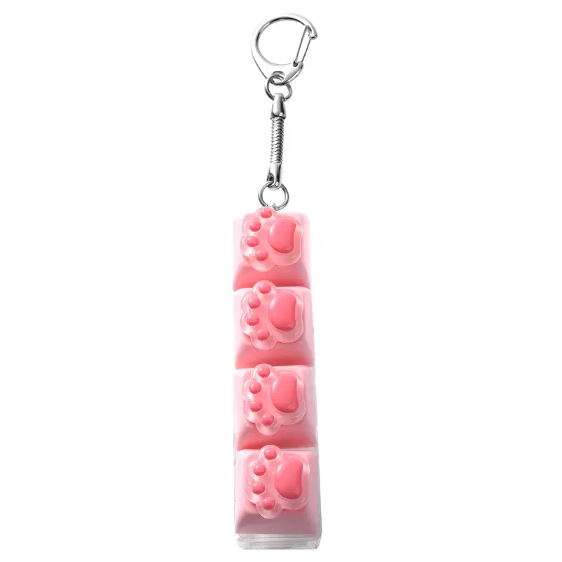 Stress-relief cat paw button squeeze toy, Squishy fidgets, four-button gadget, novel and unique stress-relief gadget, keychain pendant, desktop mini ornament, Cute Squishies, Desktop stress reliever