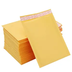 9.5 Small 14.5 Inch Yellow Polyethylene Bubble Bags, 10/25/50 Pack Self Seal Polyethylene Bubble Mailing Cushioning Packaging Envelope #4