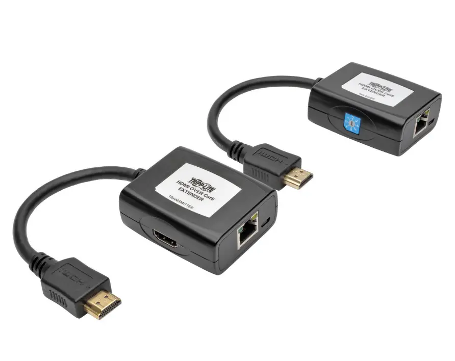 Tripp Lite TRL-B126-1A1-U HDMI Over Cat5-Cat6 Active Extender Kit - 1080p-60 Hz, USB Power, Red, Up to 125 ft - Ideal for Digital Presentations