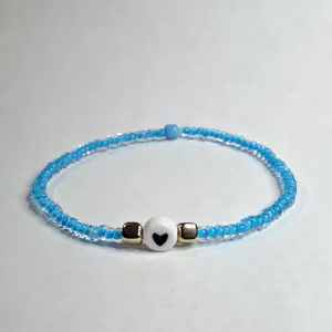 Blue Friendship Bracelet Movement with Heart, Democrat for Kamala, Safe Space, Gift for Mom, Stepmom Sister, Boyfriend, Stocking Stuffers