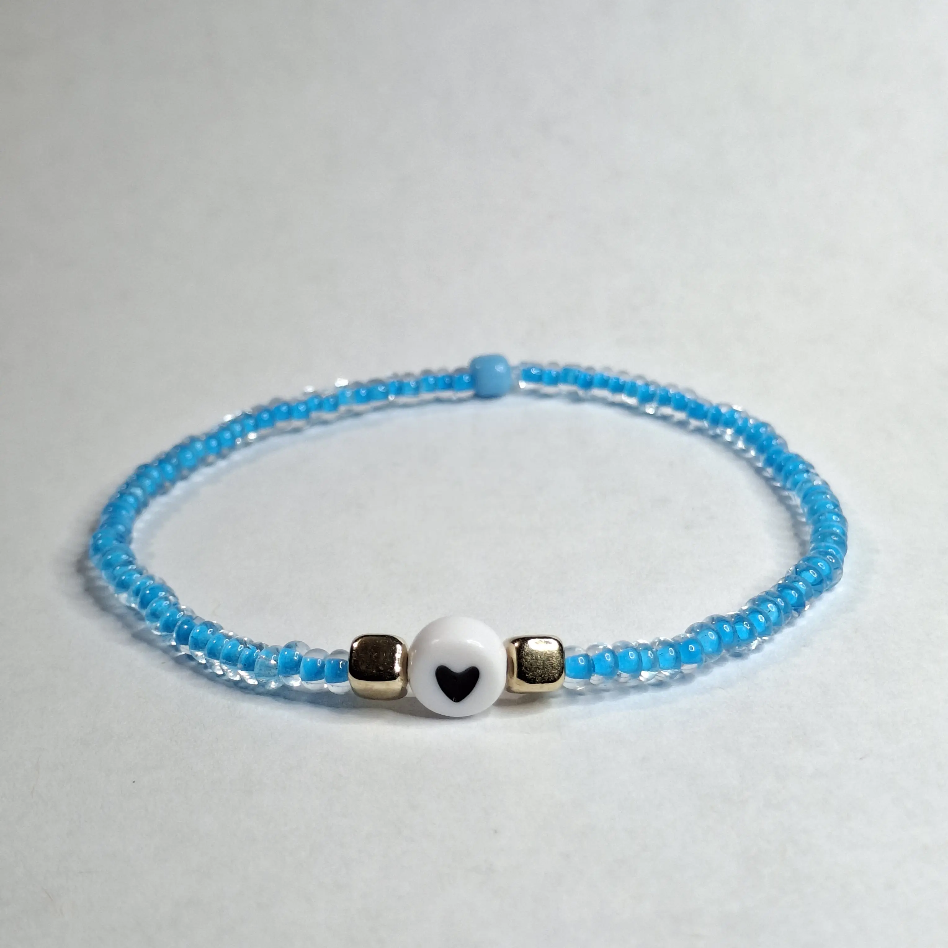 Blue Friendship Bracelet Movement with Heart, Democrat for Kamala, Safe Space, Gift for Mom, Stepmom Sister, Boyfriend, Stocking Stuffers
