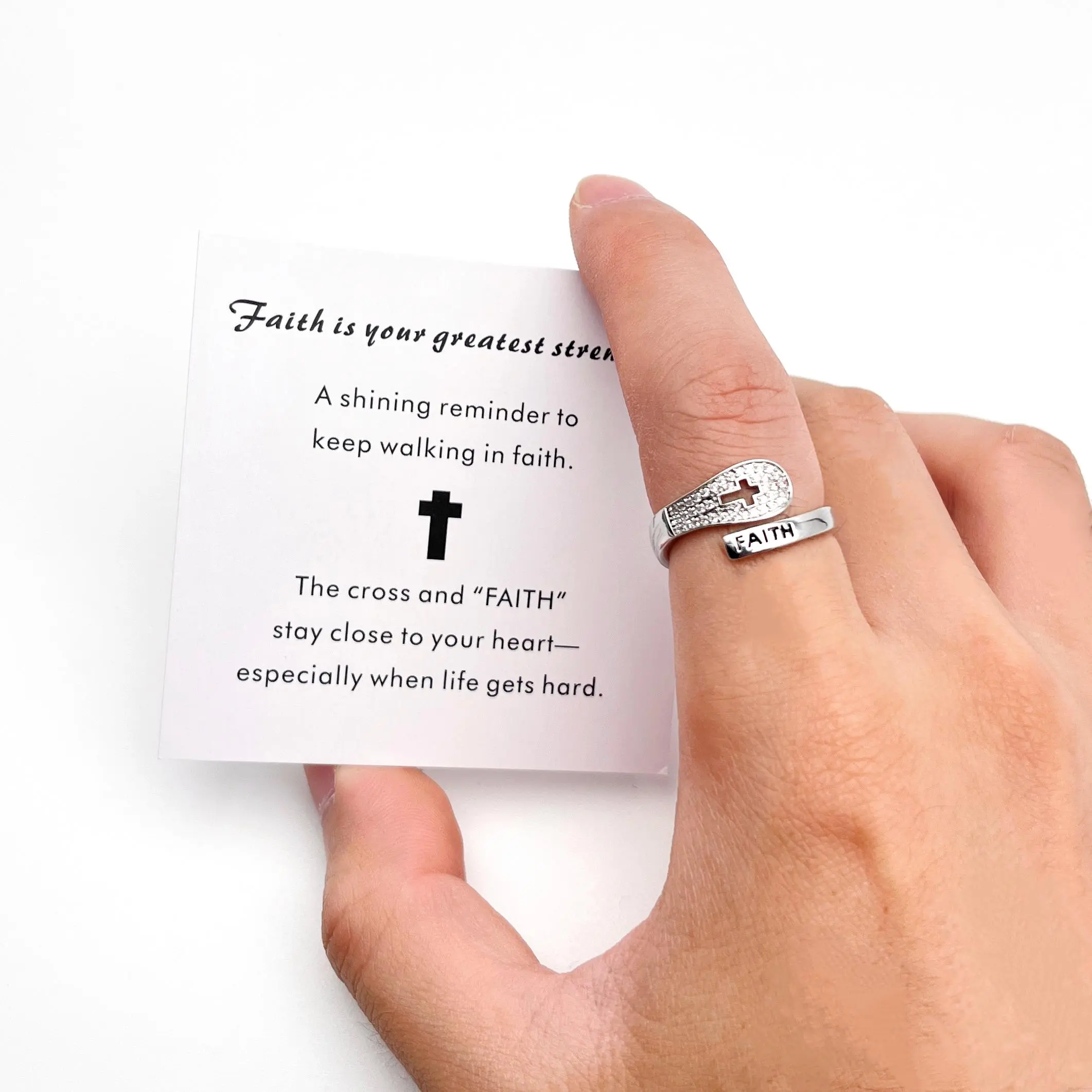 Faith Cross Ring  A Symbol of Belief and Strength