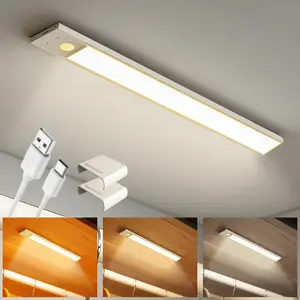 15.7 Inch Under Cabinet Lighting, 2 Pack Rechargeable Motion Sensor Lights, Adjustable Magnetic Closet Light, Wireless Counter Lamp, Indoor Lighting