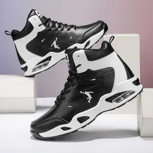 Men's High-Top Basketball Shoes | Air Cushion Shock Absorbing Sneakers | Streetwear Athletic Footwear